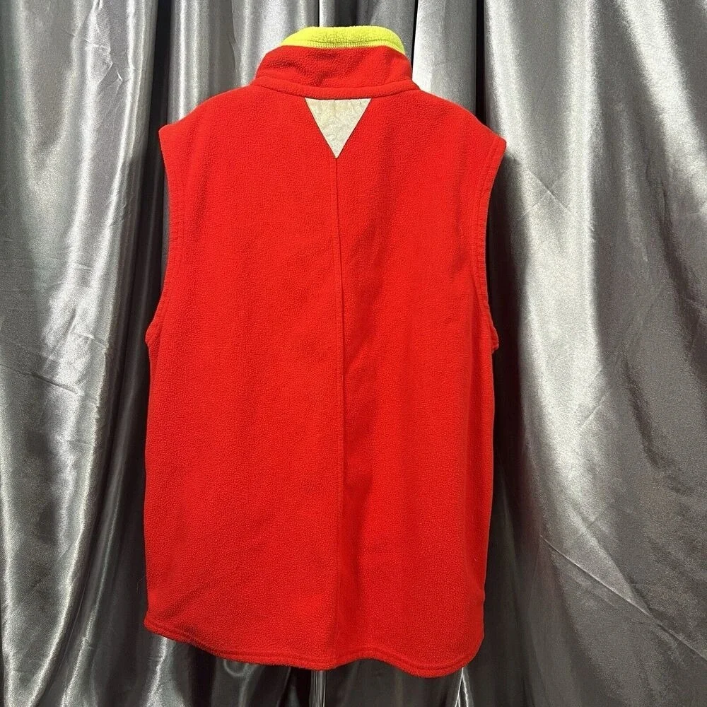 Vintage Patagonia Synchilla Fleece‎ Vest Kids Sz 10 Red Ski Winter Rare Logo 90s